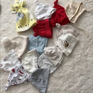 Assorted Kids Soft Cotton & Knit Hats - Mixed Colors